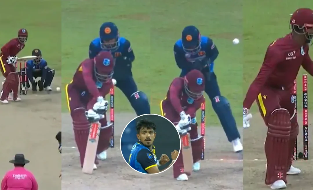 SL vs WI [WATCH]: Maheesh Theekshana’s spin masterclass dismisses Alick Athanaze in the second ODI