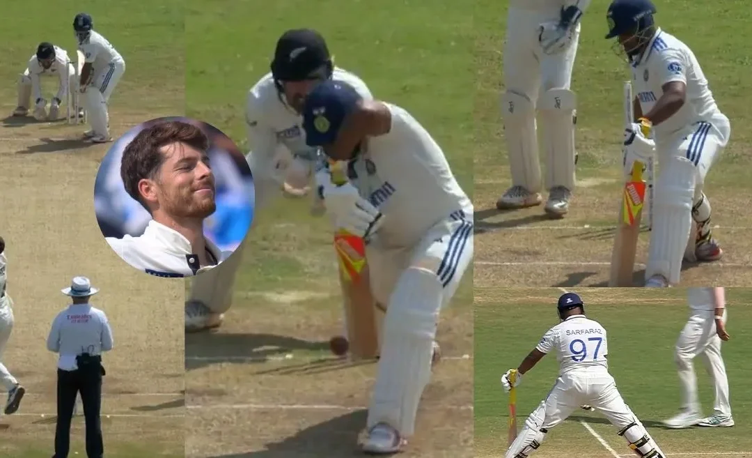 WATCH: Mitchell Santner shatters Sarfaraz Khan’s stumps with a beauty on Day 3 of the Pune Test