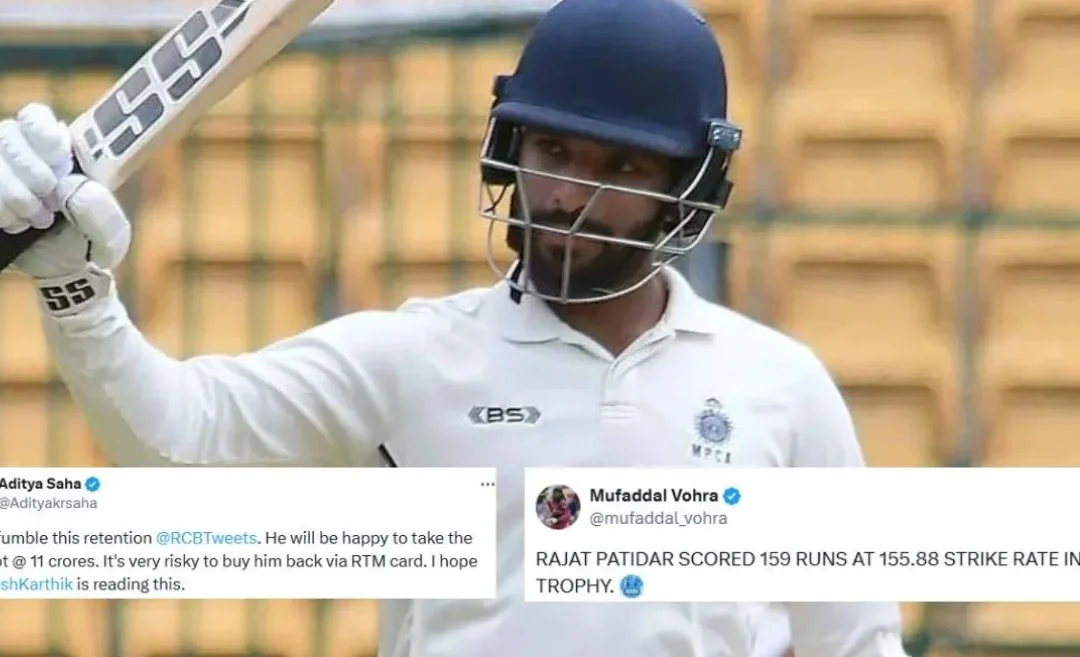 Twitter reactions: Rajat Patidar makes history with his explosive 68-ball hundred for Madhya Pradesh in Ranji Trophy 2024-25