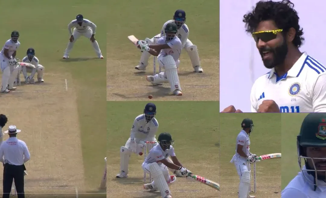 IND vs BAN 2024 [WATCH]: Ravindra Jadeja rattles Najmul Hossain Shanto’s stumps on Day 5 of the second Test