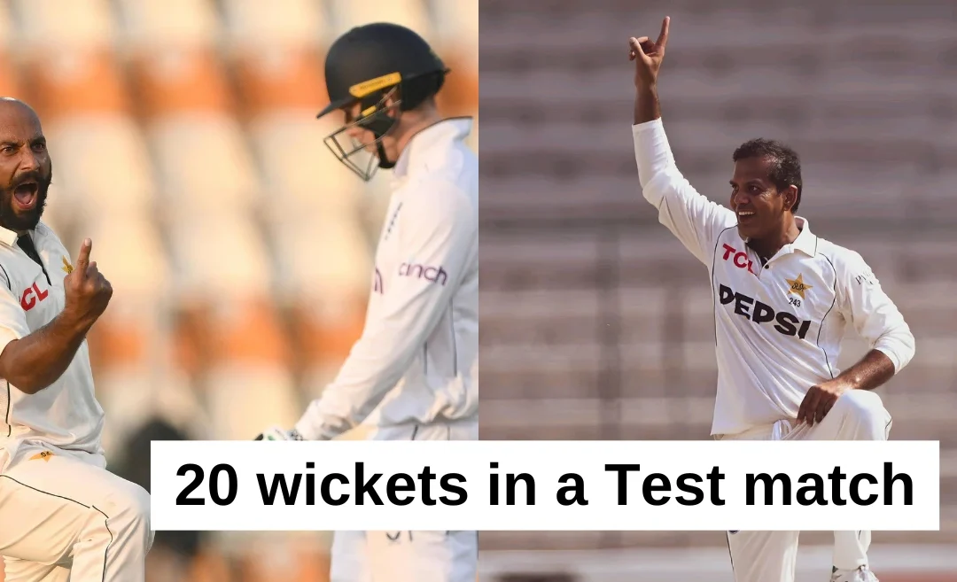 7 instances when two bowlers took all 20 wickets in a Test match feat. Sajid Khan and Noman Ali