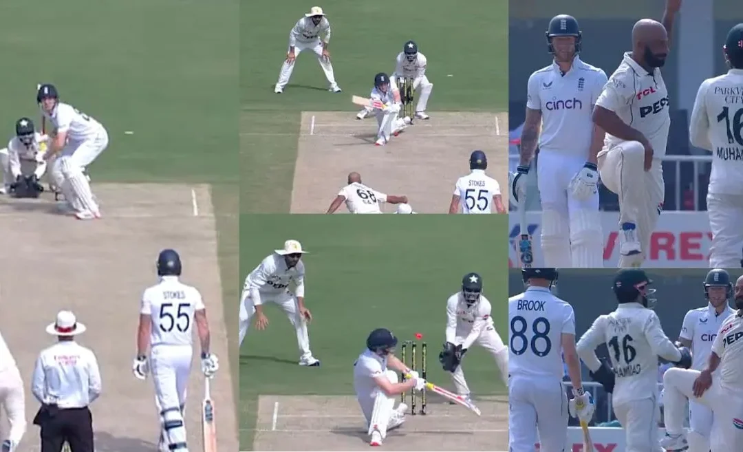 WATCH: Sajid Khan cleans up Harry Brook on Day 1 of the Rawalpindi Test