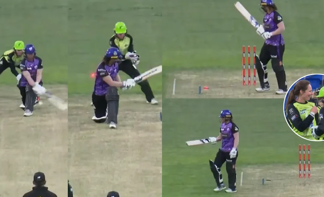 WBBL 2024 [WATCH]: Samantha Bates’ clever spin bowling dismisses Chloe Tryon for a duck