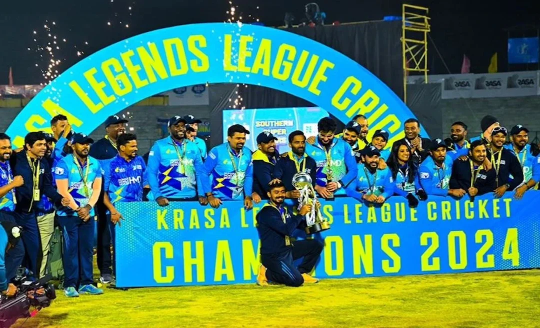 Kedar Jadhav’s Southern Super Stars beat Irfan Pathan’s Konak Suryas Odisha to lift the 2024 Legends League Cricket title