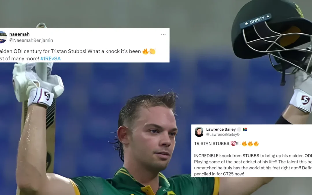 IRE vs SA: Fans laud Tristan Stubbs for his sensational maiden century in the 2nd ODI