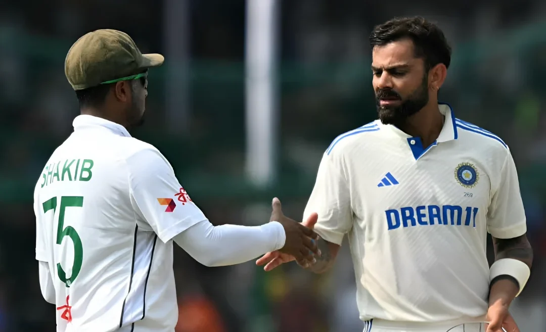 IND vs BAN [WATCH]: Virat Kohli gift his bat to Shakib Al Hasan after India’s series win against Bangladesh