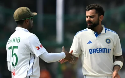 IND vs BAN [WATCH]: Virat Kohli gift his bat to Shakib Al Hasan after India’s series win against Bangladesh