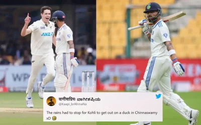 Fans troll Virat Kohli as the Indian batter goes for a 9-ball duck in Bengaluru Test against New Zealand