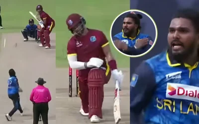 WATCH: Wanindu Hasaranga roars in celebration after removing Brandon King in the 1st ODI | SL vs WI