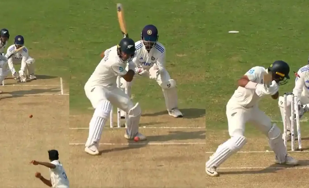 WATCH: Washington Sundar cleans up Rachin Ravindra with a ripper on Day 2 of Pune Test