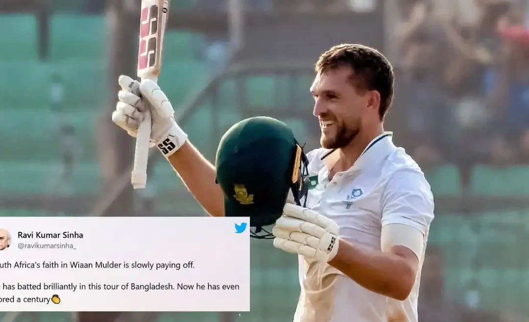 Fans react as Wiaan Mulder hits his maiden century on Day 2 of the second Test – BAN vs SA