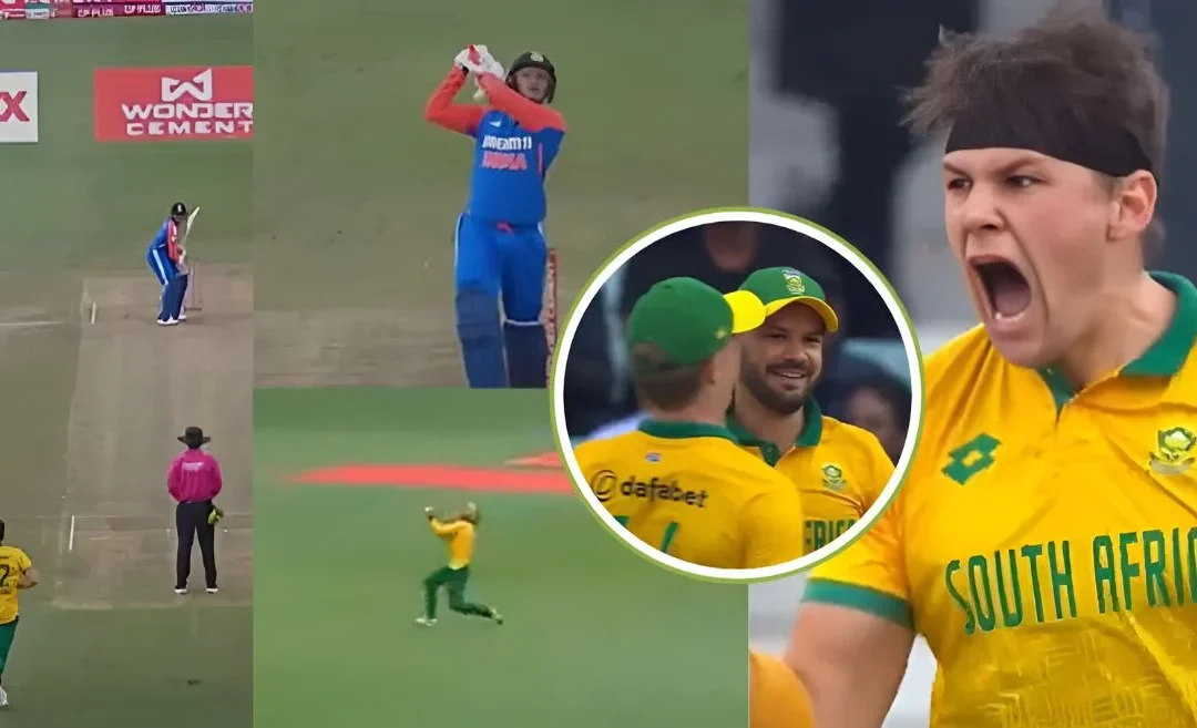 SA vs IND [WATCH]: Abhishek Sharma falls to a stunning backward catch by Aiden Markram in the 1st T20I