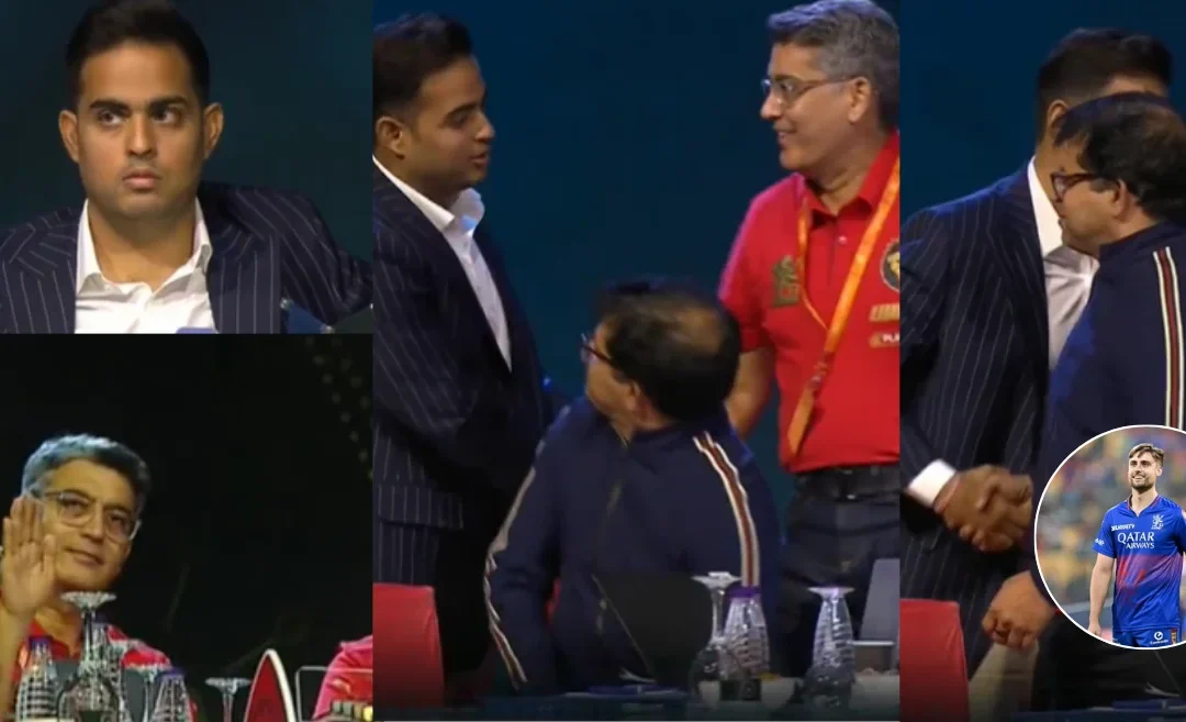 WATCH: Akash Ambani shakes hands with RCB management as MI acquires Will Jacks in the IPL 2025 mega auction