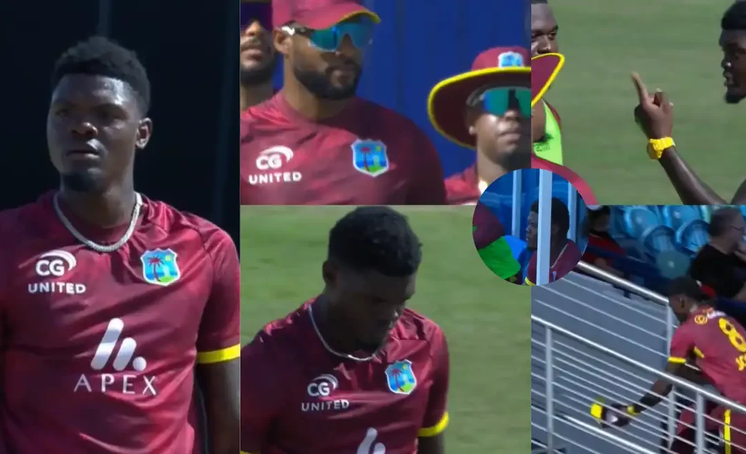 WATCH: Alzarri Joseph leaves field in anger after disagreement with captain Shai Hope in 3rd ODI – WI vs ENG