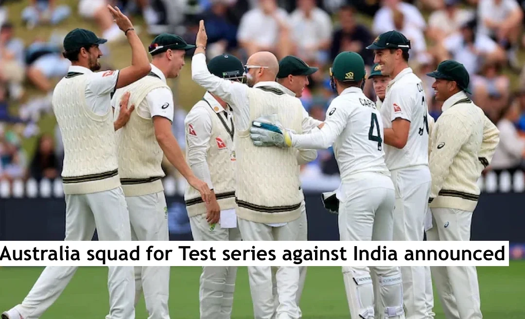 Cricket Australia announce Test squad for five-match series against India; Nathan McSweeney receives maiden call-up