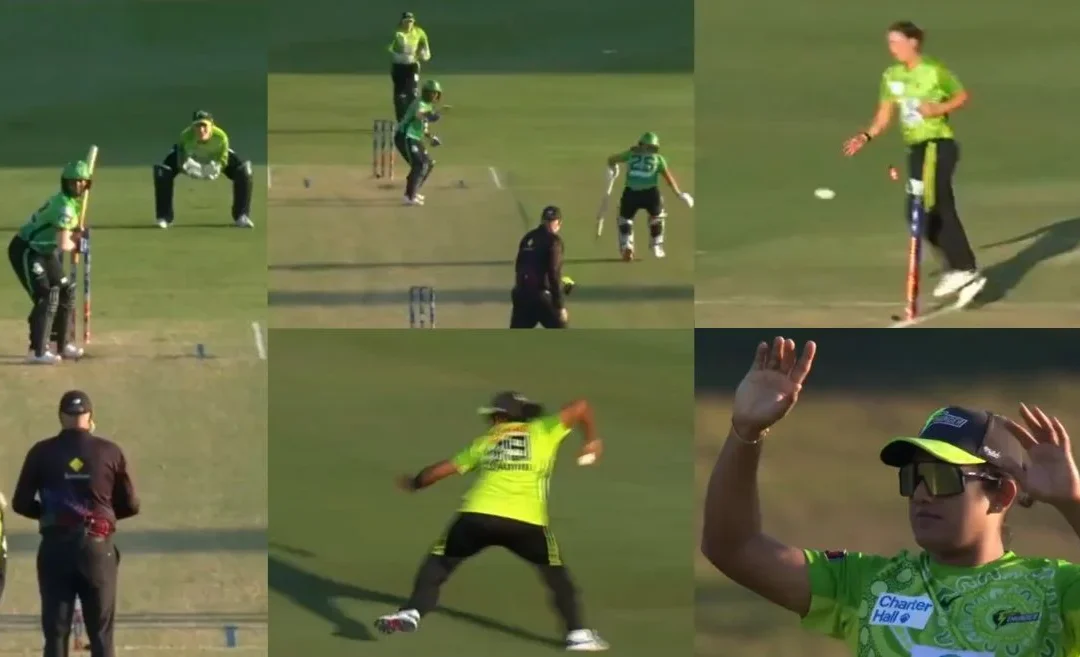 WBBL 2024 [WATCH]: Chamari Athapaththu hits a bulls eye to dismiss Tess Flintoff