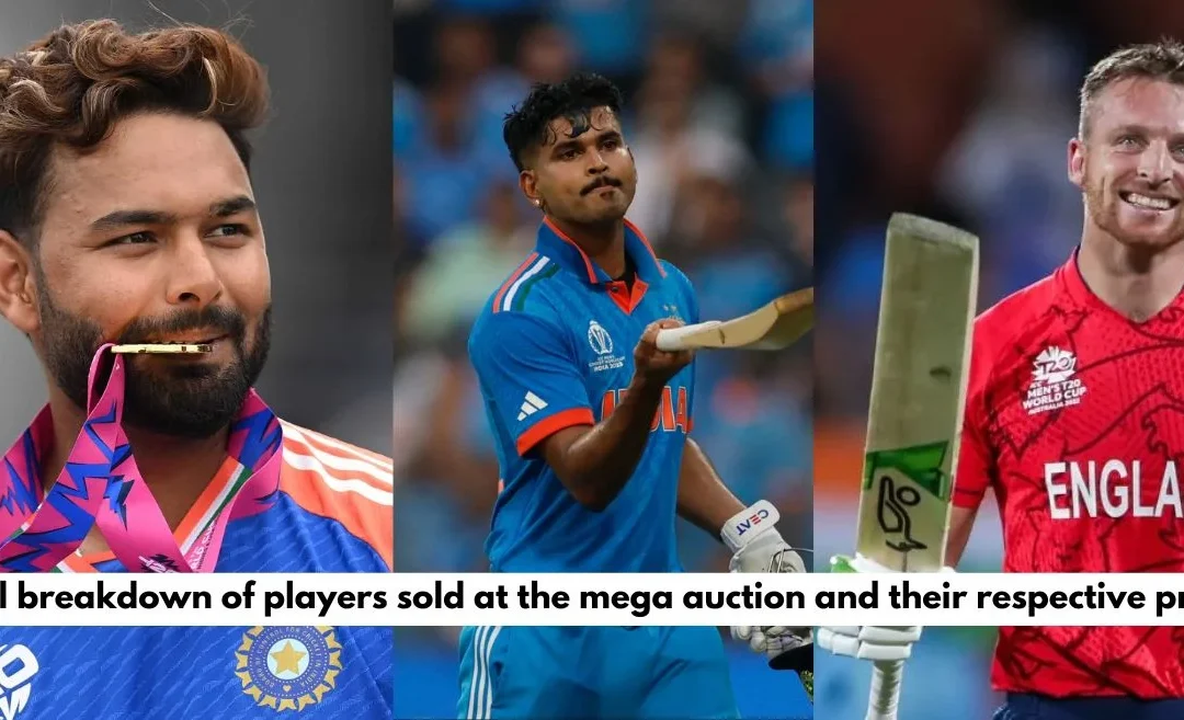 IPL 2025 [Day 1]: Complete list of players sold at the mega auction with their price