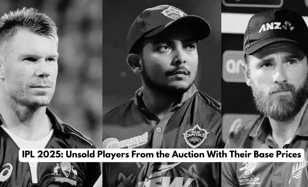 IPL 2025 Mega Auction: Full list of unsold players along with their base price