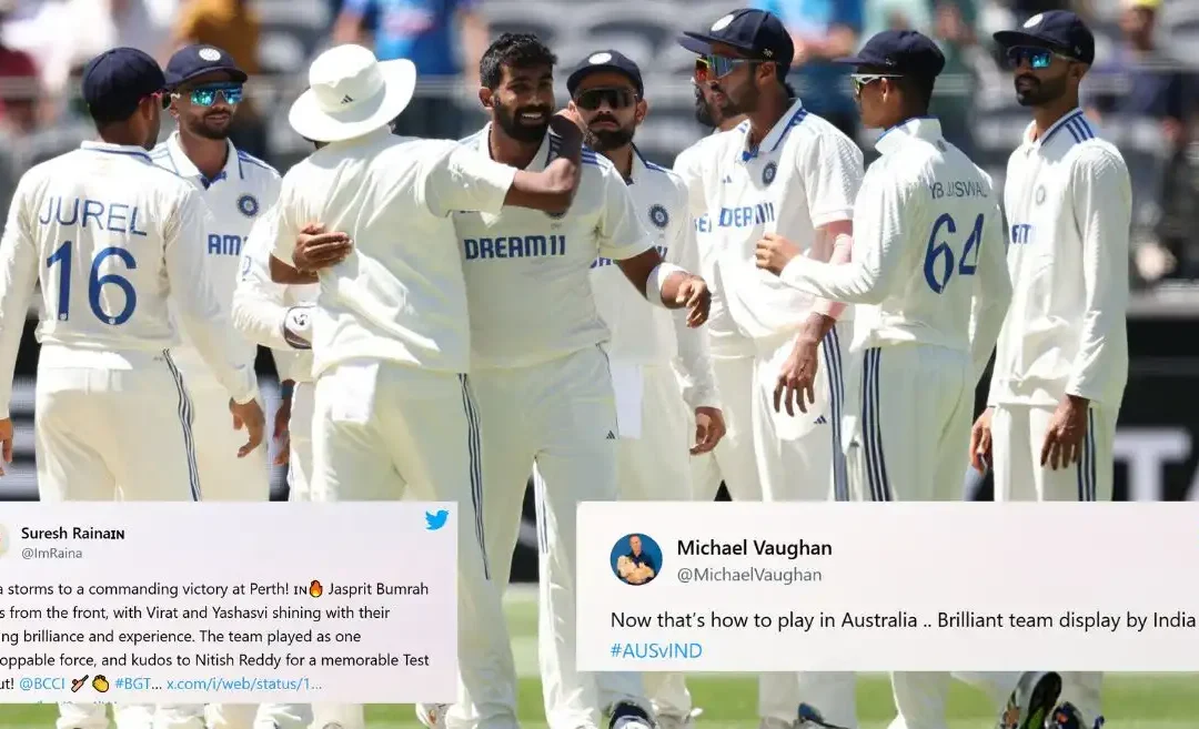 Fans erupt as Jasprit Bumrah-led Team India crush Australia in the Perth Test by 295 runs