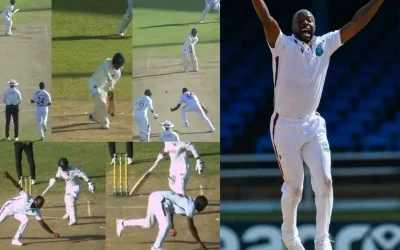 WI vs BAN [WATCH]: Kemar Roach grabs a one-handed stunner to dismiss Mominul Haque on Day 4 of the first Test