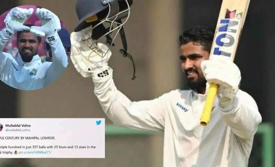 Fans laud Mahipal Lomror for his maiden triple century in Ranji Trophy 2024-25