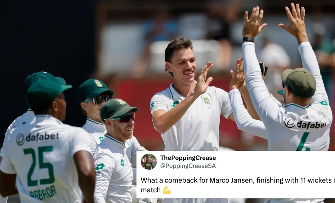 Fans react as Marco Jansen powers South Africa to a comprehensive over Sri Lanka in the Durban Test