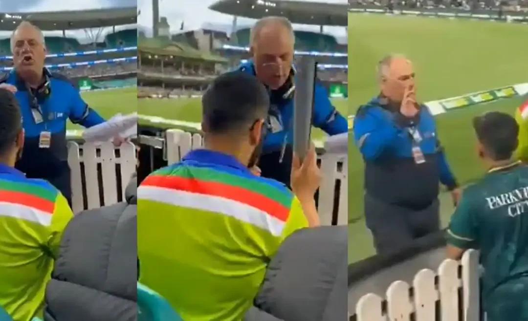 WATCH: A Pakistan fan asked to leave Hobart stadium for displaying Imran Khan poster