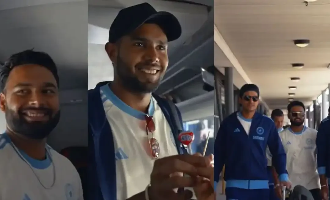 AUS vs IND [WATCH]: Rishabh Pant pokes fun at Harshit Rana with a lollipop ahead of Pink-Ball Test