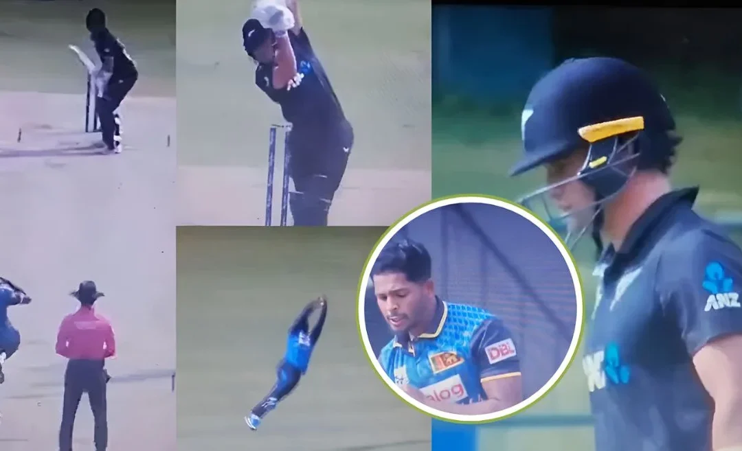 SL vs NZ [WATCH]: Charith Asalanka pulls off a jaw-dropping flying catch to dismiss Tim Robinson in the 3rd ODI