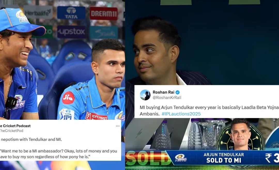 ‘Nepotism’: Fans roast MI over Arjun Tendulkar’s last-minute-selection in the IPL 2025 mega auction