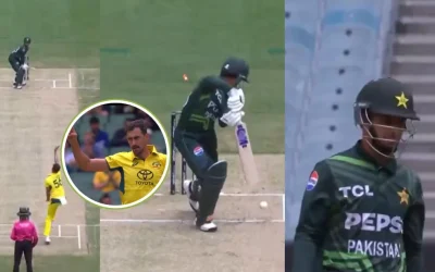 WATCH: Saim Ayub falls cheaply in debut after Mitchell Starc disturbs his stumps | AUS vs PAK, 1st ODI