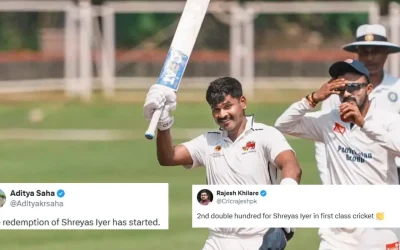 Fans in awe as Shreyas Iyer smashes a stellar double century for Mumbai in Ranji Trophy 2024-25