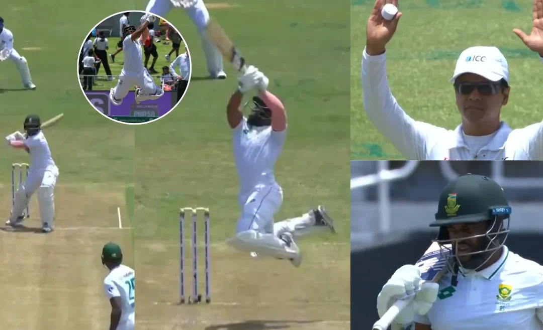 SA vs SL [WATCH]: Temba Bavuma’s flying six off Lahiru Kumara on Day 2 of the Durban Test