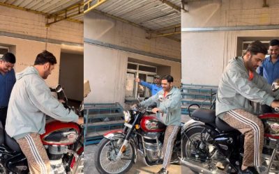 बुलेट देख हद से ज्यादा खुश हो गए Dhoni, बिना कुछ सोचे बस निकल पड़े राइड पर