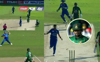 AFG vs BAN [WATCH]: Zakir Hasan gets bizarrely run-out after mix-up with Mehidy Hasan Miraz in the 3rd ODI