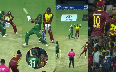 WATCH: Akeal Hosein cleans up Tanzid Hasan with his clever spin bowling in the WI vs BAN 2024 1st T20I