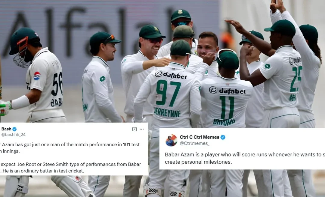 SA vs PAK: Fans mercilessly troll Babar Azam for his flop show with the bat on Day 1 of Boxing Day Test