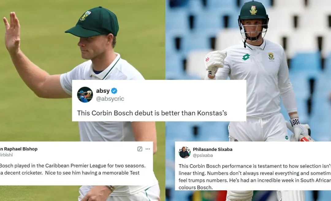 Twitter reactions: South Africa takes charge over Pakistan as Corbin Bosch delivers a stellar performance on Day 2 of Centurion Test