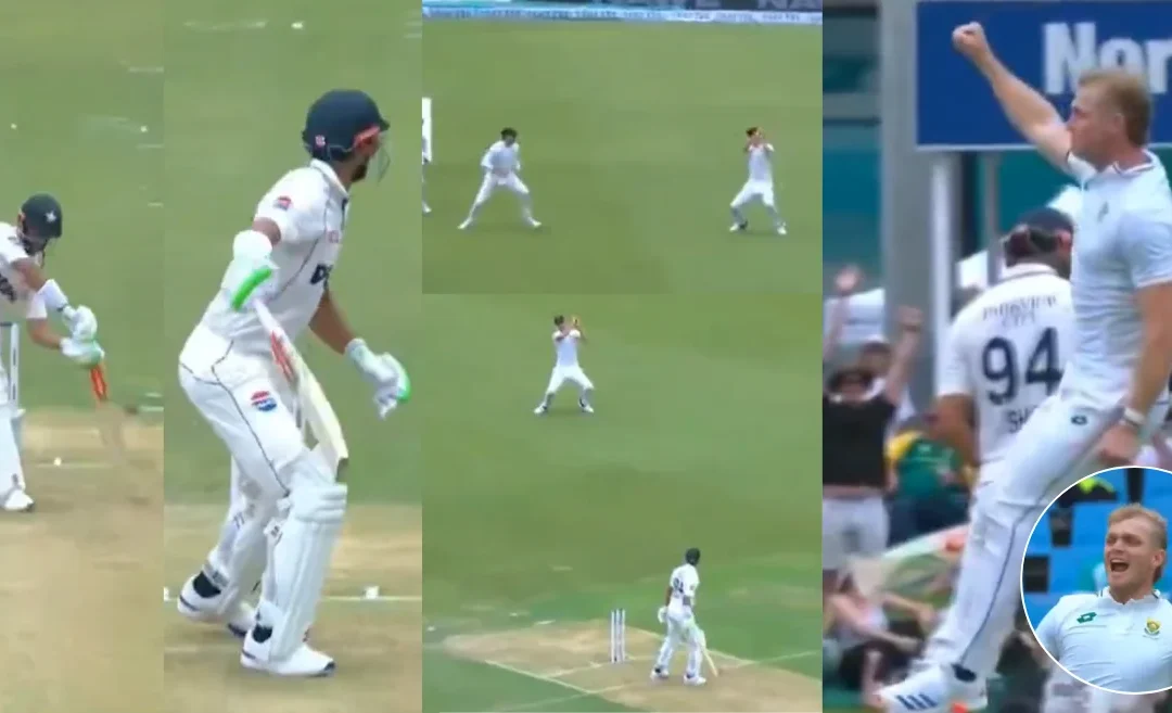 WATCH: Corbin Bosch claims Shan Masood’s wicket with the very first ball of his Test career on Day 1 of SA vs PAK 1st Test