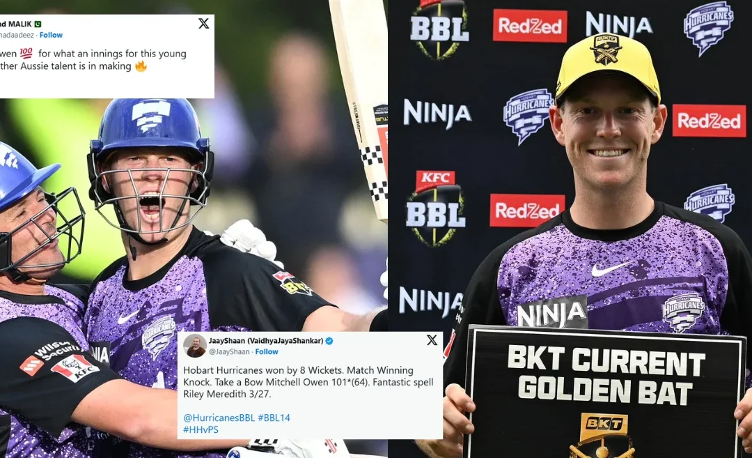 Twitter reactions: Mitchell Owen’s brilliant ton powers Hobart Hurricanes to a commanding win over Perth Scorchers in BBL 2024-25