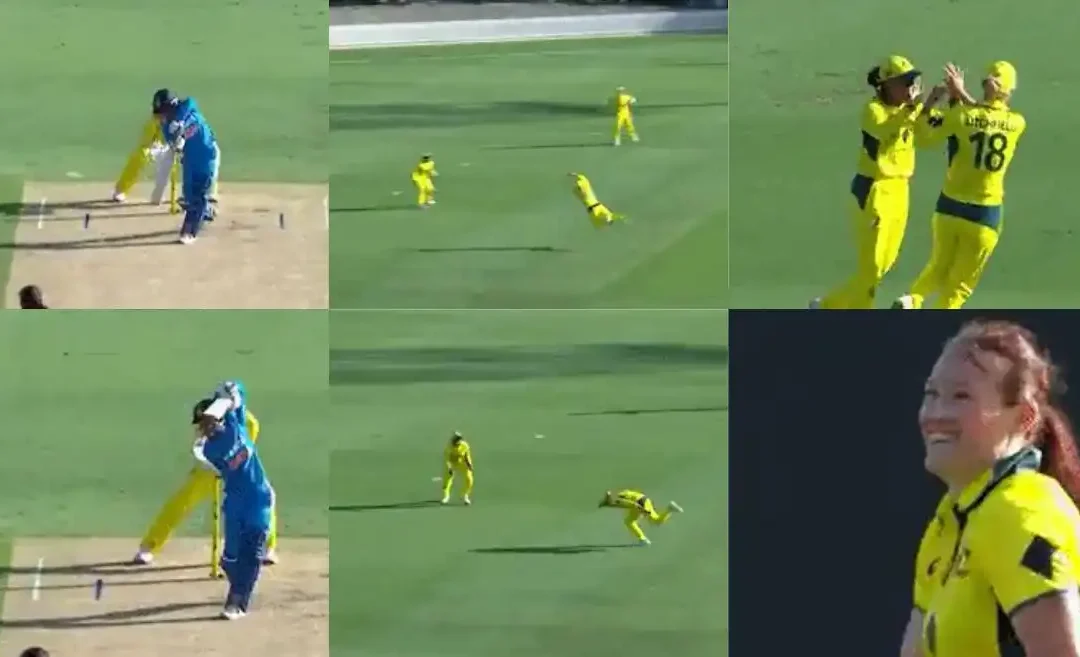 AUS vs IND [WATCH]: Phoebe Litchfield plucks a screamer to dismiss Saima Thakor in first Women’s ODI