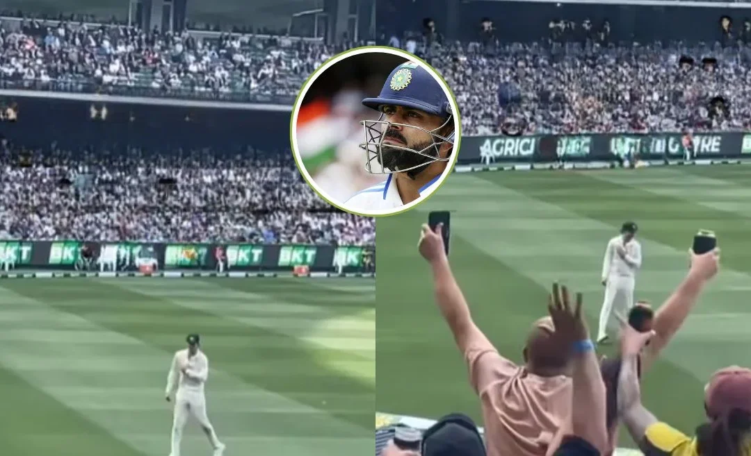 WATCH: Sam Konstas hilariously taunts Indian fans by mimicking Virat Kohli’s shoulder barge during MCG Test