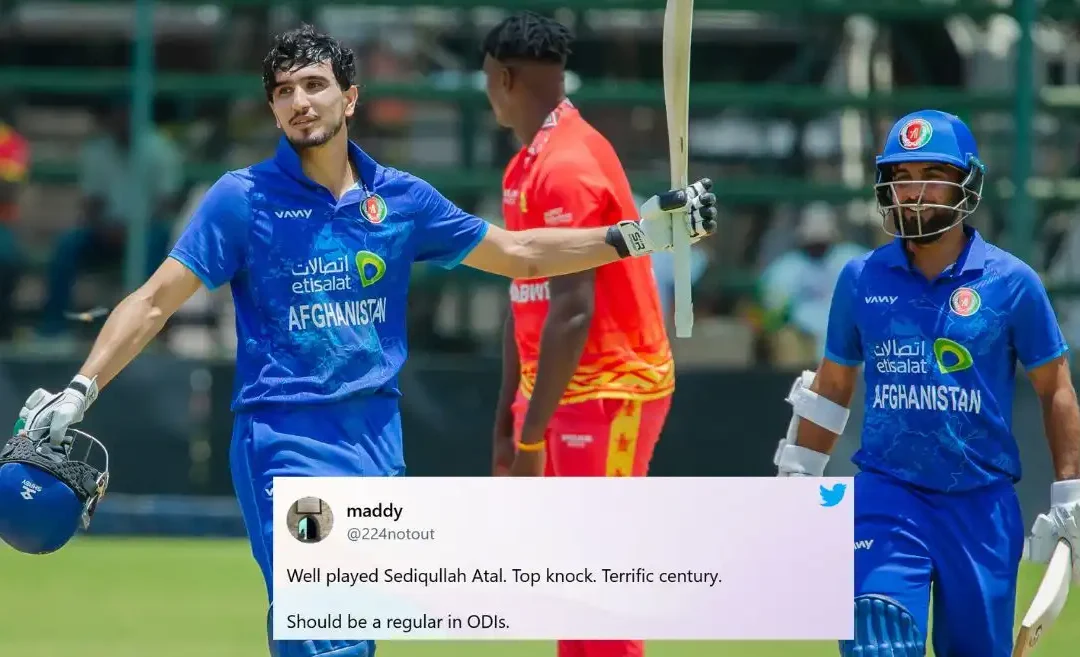 Twitter reactions: Sediqullah Atal sizzles with a magnificent maiden ton in the ZIM vs AFG 2nd ODI