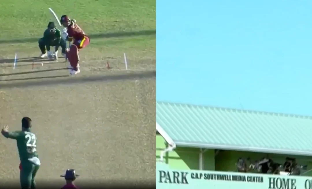 WATCH: Shai Hope smashes a roof-hitting six at Warner Park during WI vs BAN 1st ODI