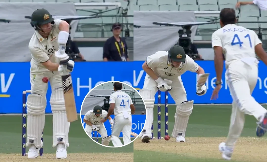 WATCH: Steve Smith gets hit in the groin area by Akash Deep; Australian star reacts comically