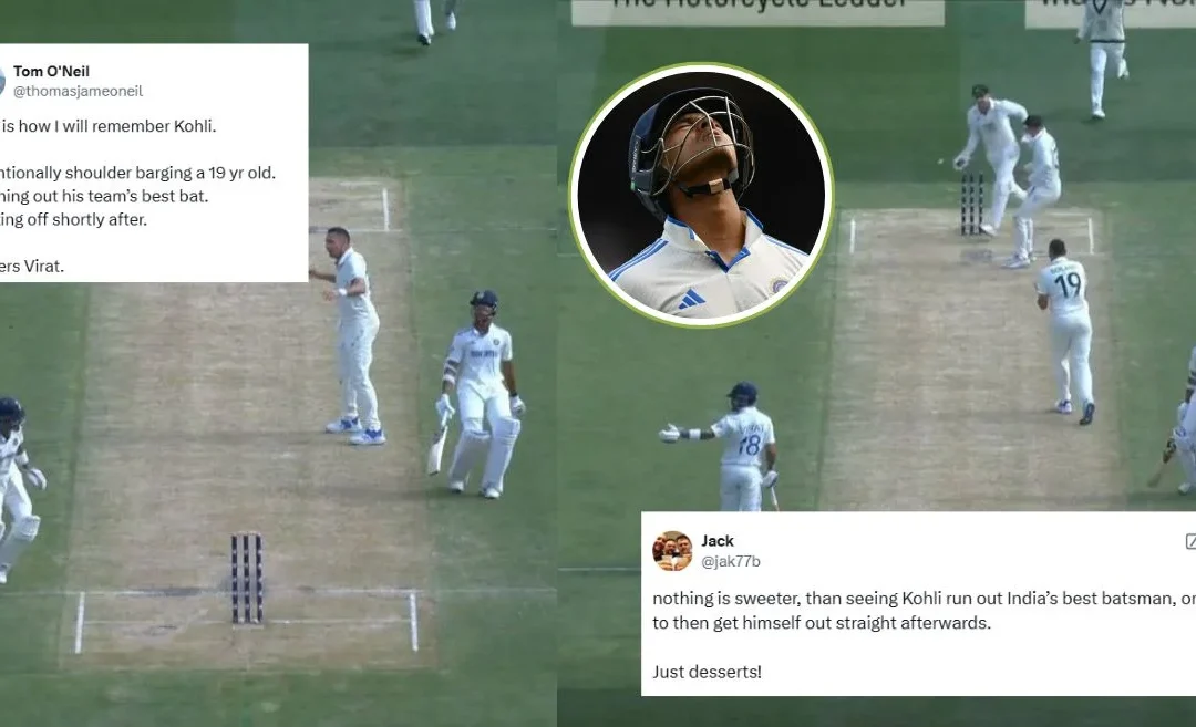 AUS vs IND: Fans mercilessly roast Virat Kohli after Yashasvi Jaiswal’s unfortunate run-out on Day 2 of the Melbourne Test