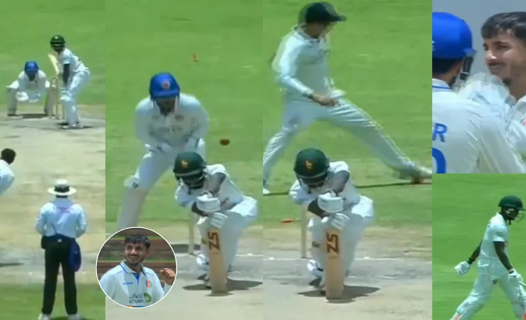 ZIM vs AFG [WATCH]: Zia-ur-Rehman cleans up Brandon Mavuta with an absolute jaffa on Day 2 of the first Test