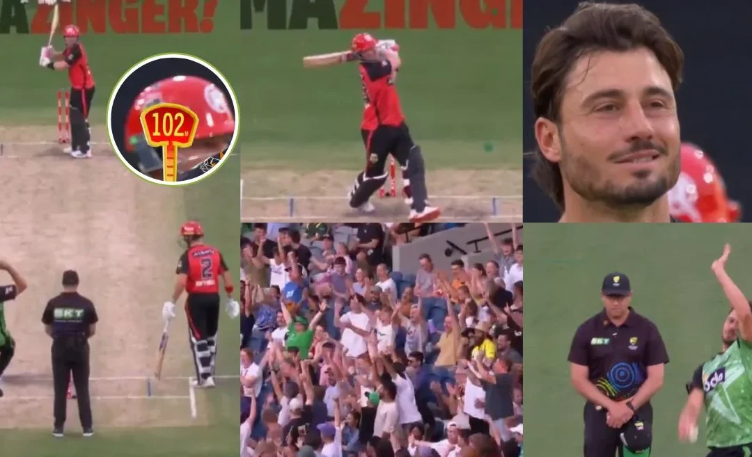 WATCH: Tim Seifert blasts a monstrous 102-metre six off Marcus Stoinis in the BBL 2024-25