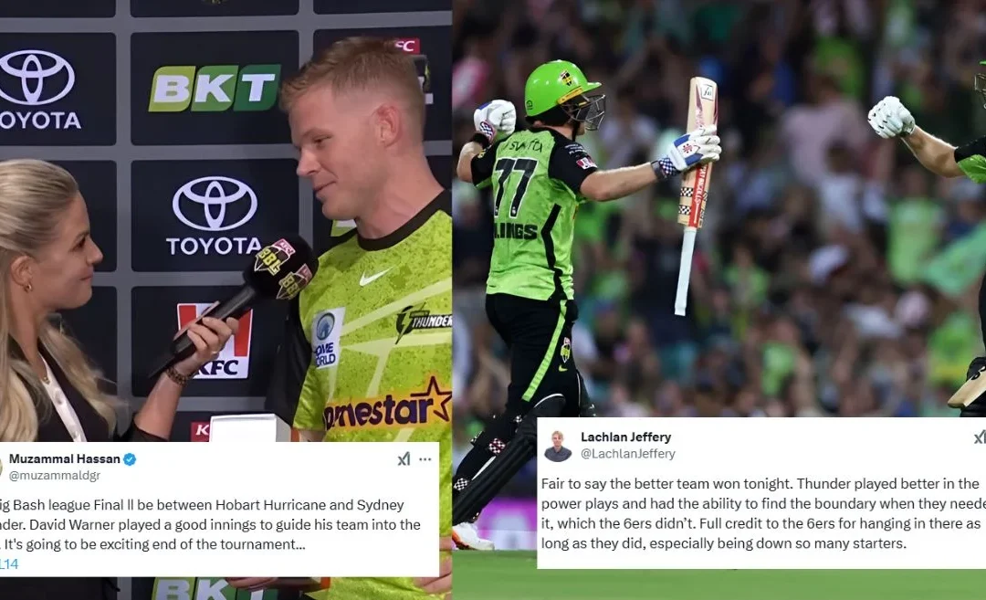 Twitter reactions: Syndey Thunder storm into BBL 2024-25 final with a decisive win against Sydney Sixers in the Challenger