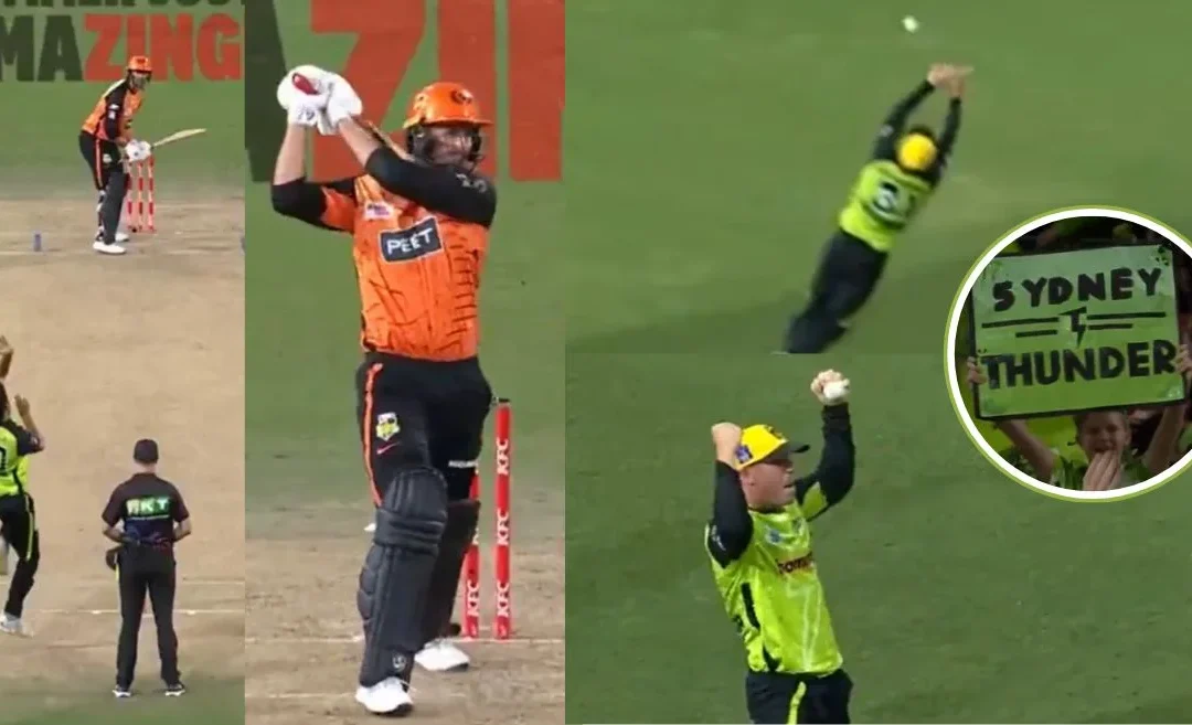 WATCH: David Warner takes a jaw-dropping catch to dismiss Ashton Agar in the BBL|14